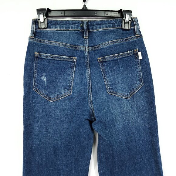 Oliver Logan The Russel Flare Denim Jeans Womens 25 Split Hem Distressed - Picture 11 of 15